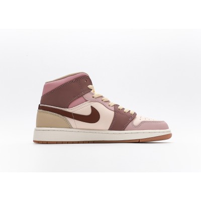 Nike Jordan's new AJ red bean milk tea high-top casual all-match trend men's and women's same style high-quality high-value sports basketball shoes